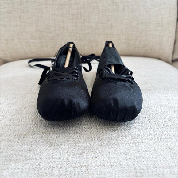 Zara Black Tied Ballet Flats size 9 - Picture 9 of 13